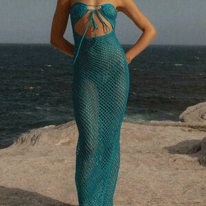 Peppermayo Turquoise Knit Dress